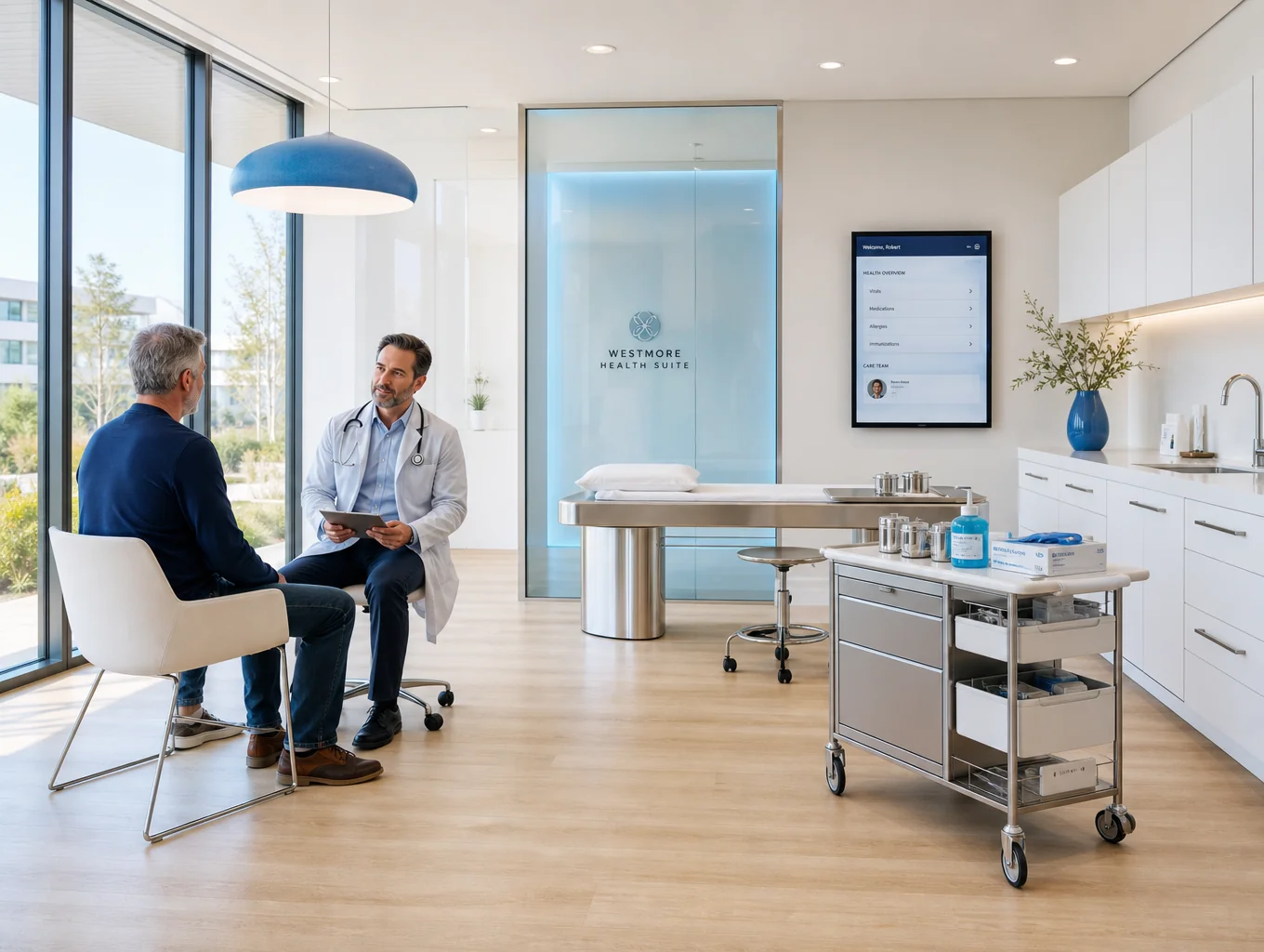 Modern aesthetic surgery consultation room