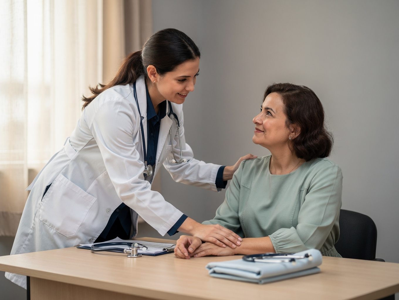 Senior patient consulting with a medical professional