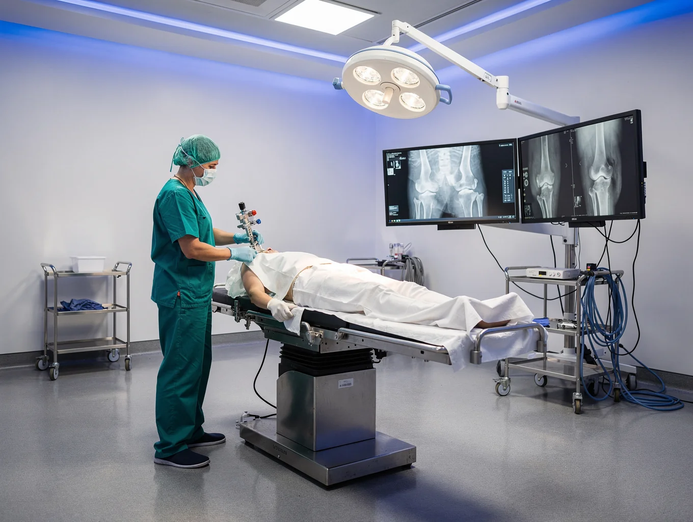 Modern orthopedic surgery unit with specialized equipment